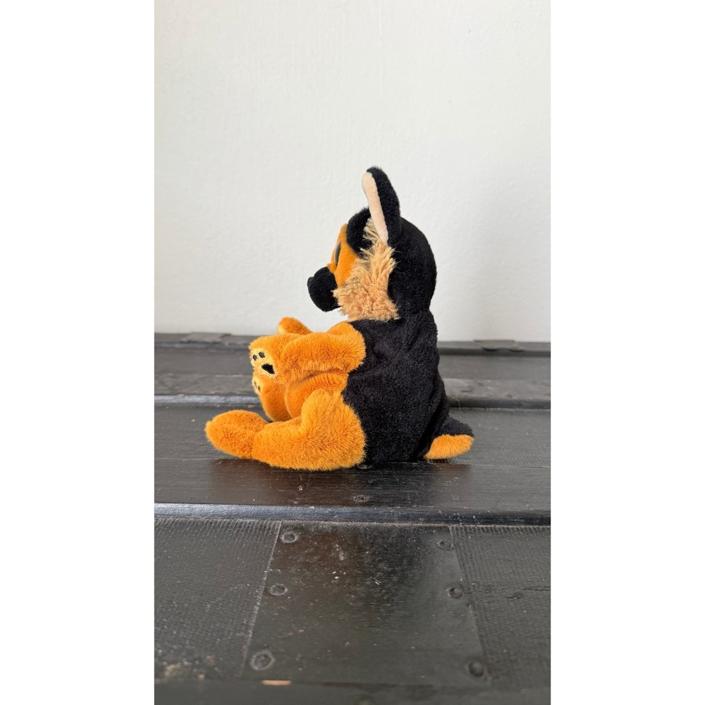 Ty Beanie Boos Ace German Shepherd Dog Plush Black Tan Glitter Eyes 6" - Picture 5 of 8